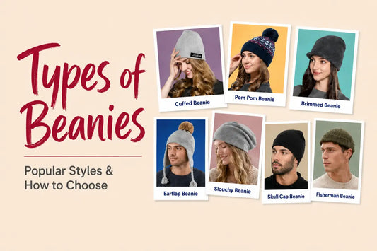 different types of beanies style guide with labeled beanie examples