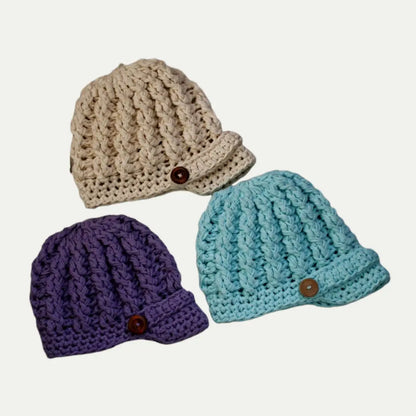 multi color cable knit newsboy caps with brim