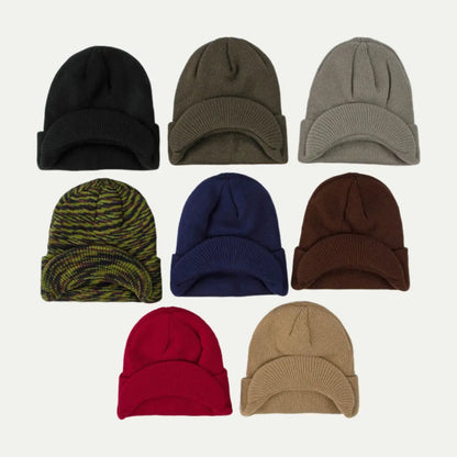 custom beanie with brim fleece lined multicolor winter styles