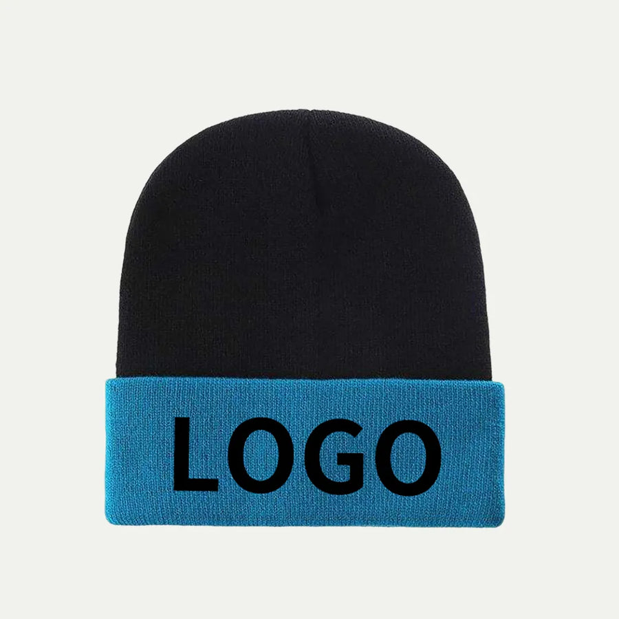 Custom Two-Tone Cuffed Knit Beanie